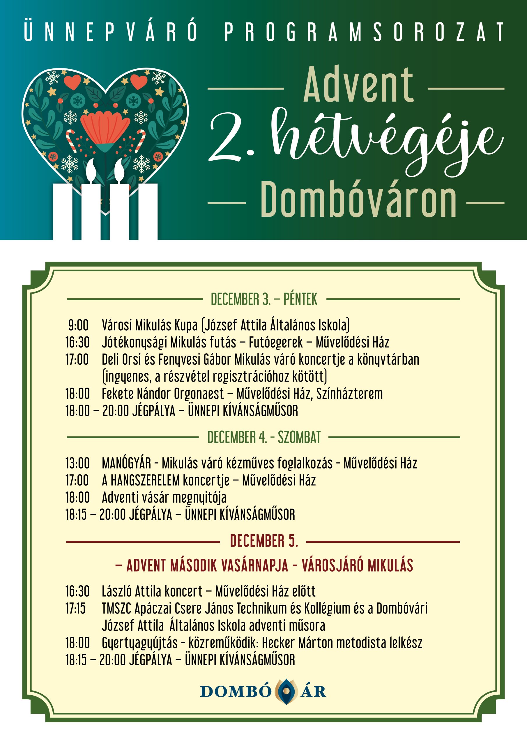Advent 2. hétvégéje Dombóváron
