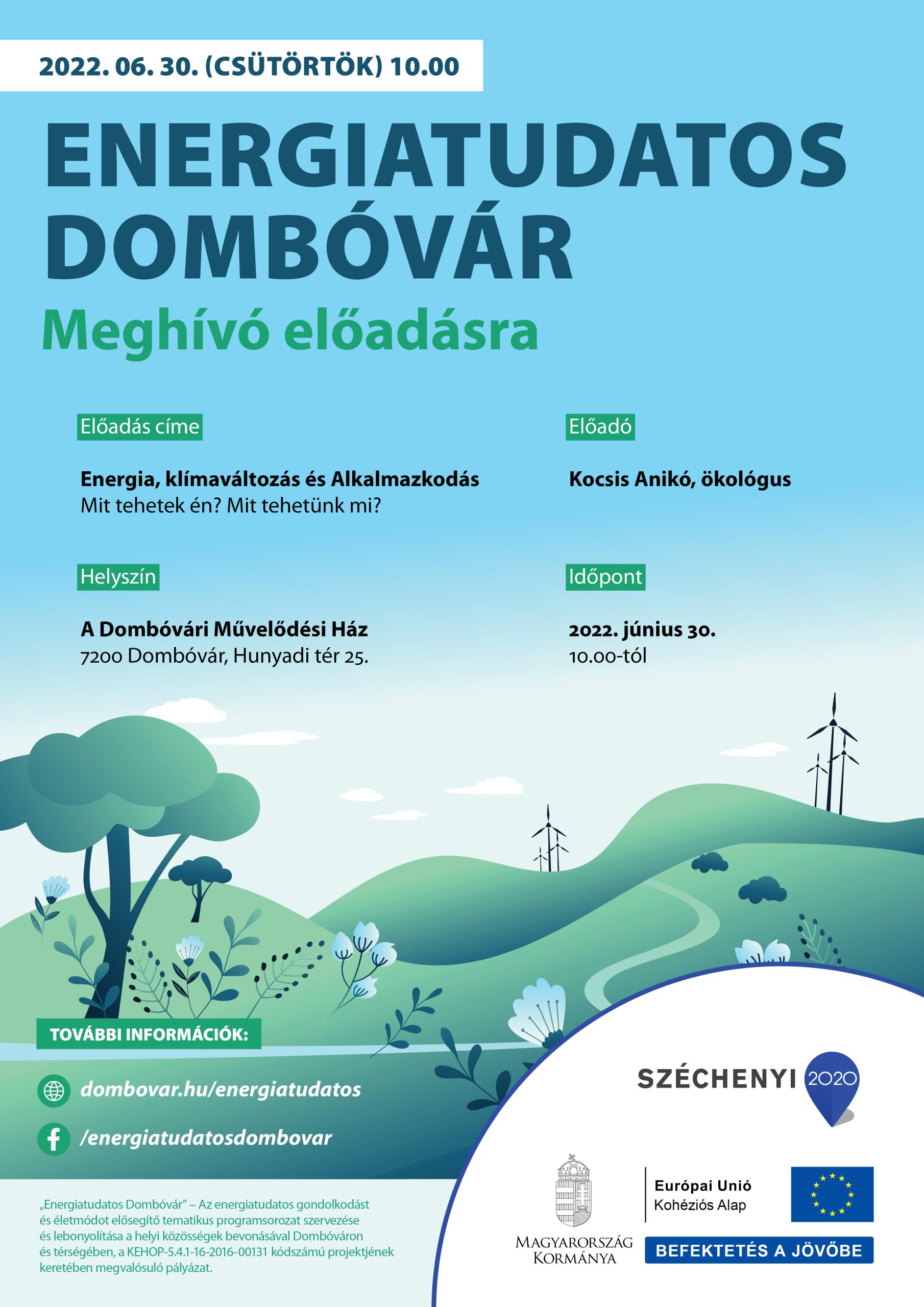 Energiatudatos Dombóvár előadás a Dombóvári Művelődési Házban