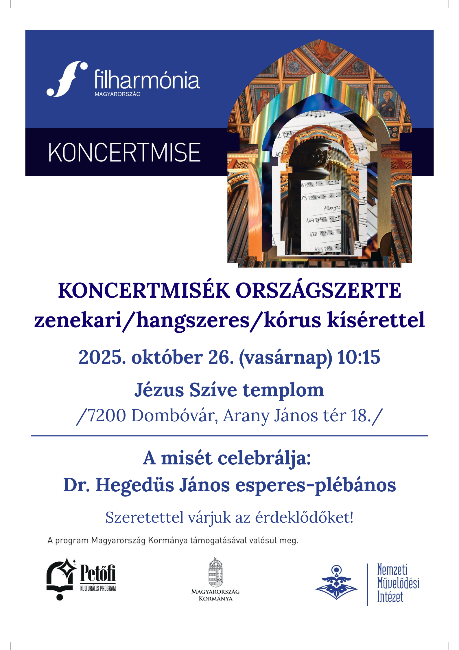 KONCERTMISE ZENEKARI/HANGSZERES/KÓRUS KÍSÉRETTEL