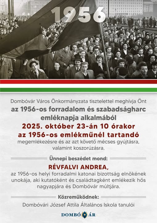 MEGEMLÉKEZÉS AZ 1956-OS FORRADALOM ÉS SZABADSÁGHARC EMLÉKNAPJA ALKALMÁBÓL