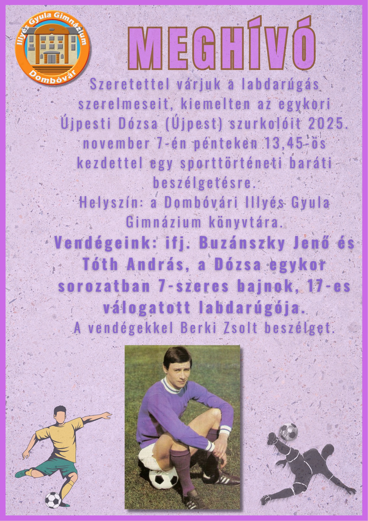 MEGHÍVÓ SPORTTÖRTÉNETI BARÁTI BESZÉLGETÉSRE